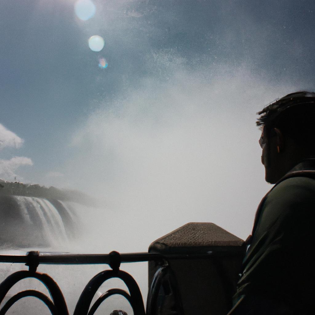 Person enjoying nearby Niagara Falls